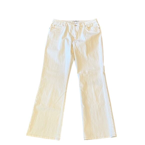 NWT CAbi Off-White Contemporary Boot Cut Jean Style 895 Size 10 - Picture 2 of 8